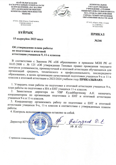 Подготовка к итоговой аттестации