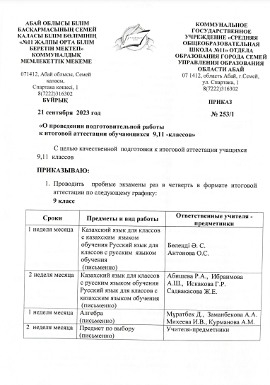 О проведении подготовительной работы к итоговой аттестации обучающихся 9,11- классов